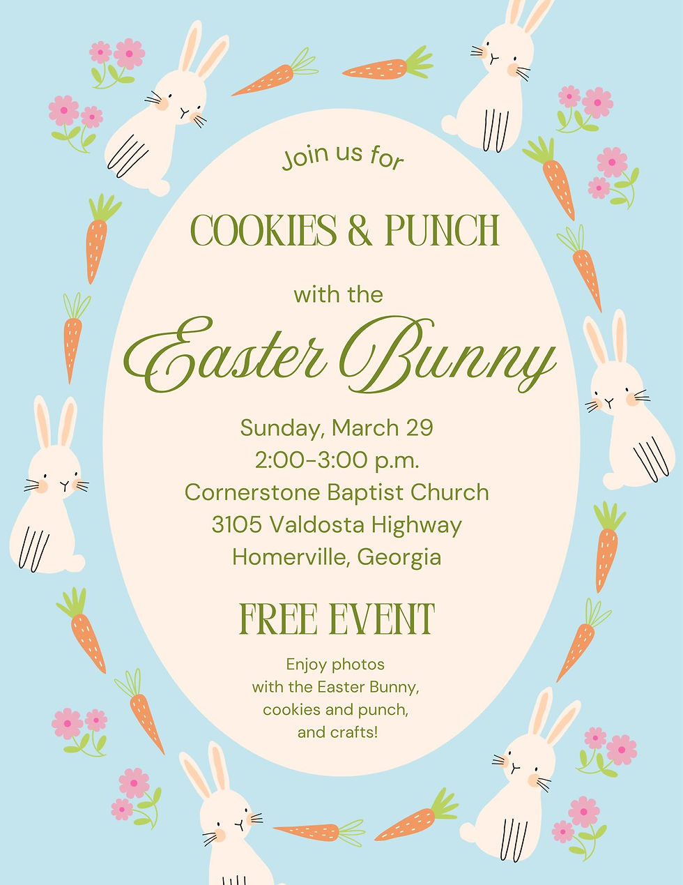 Cookies & Punch with the Easter Bunny