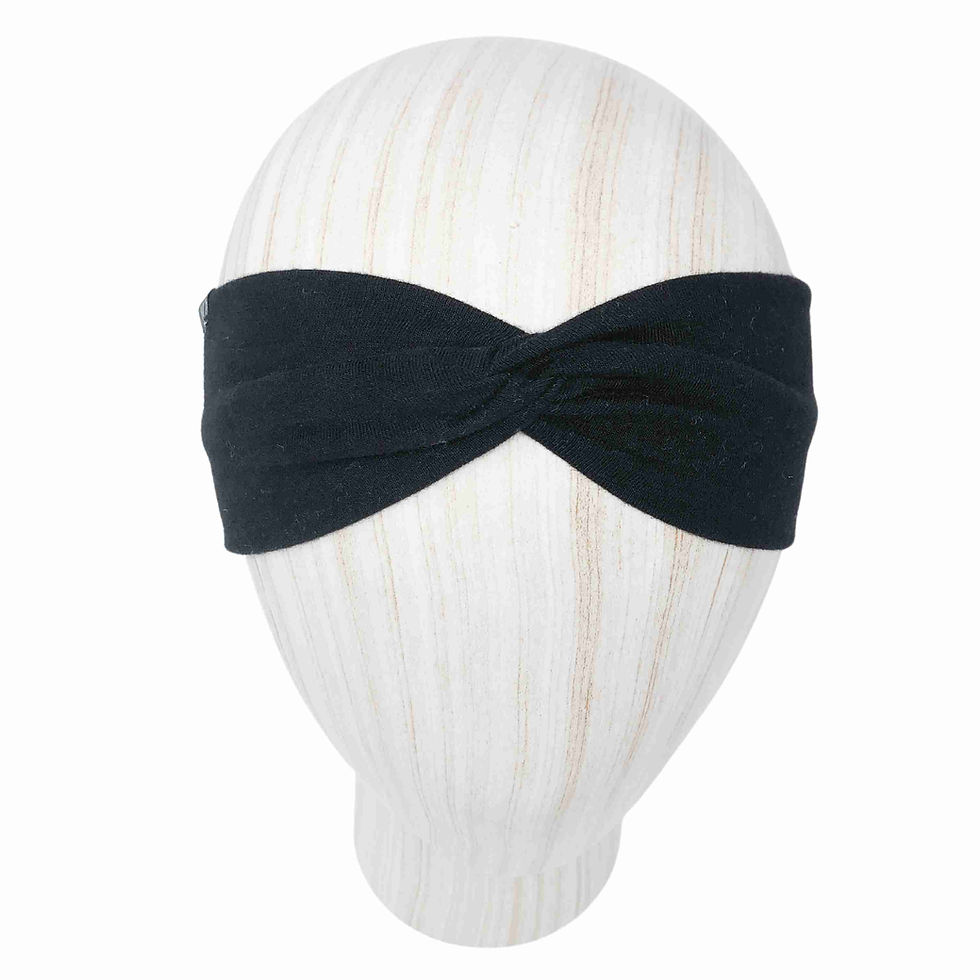 Miniature : Bandeau cheveux - Jersey de coton noir