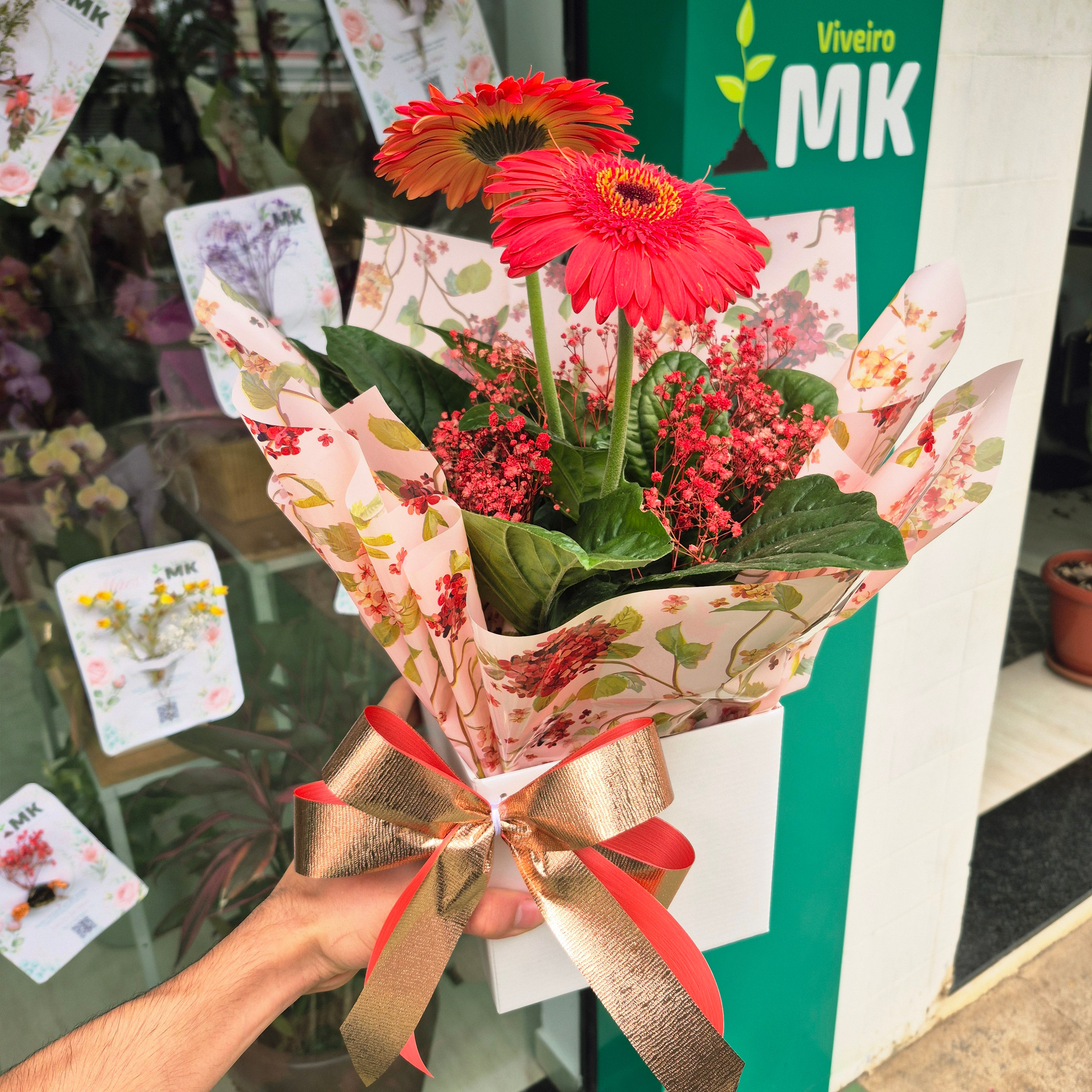 Gérbera Embalada para Presente