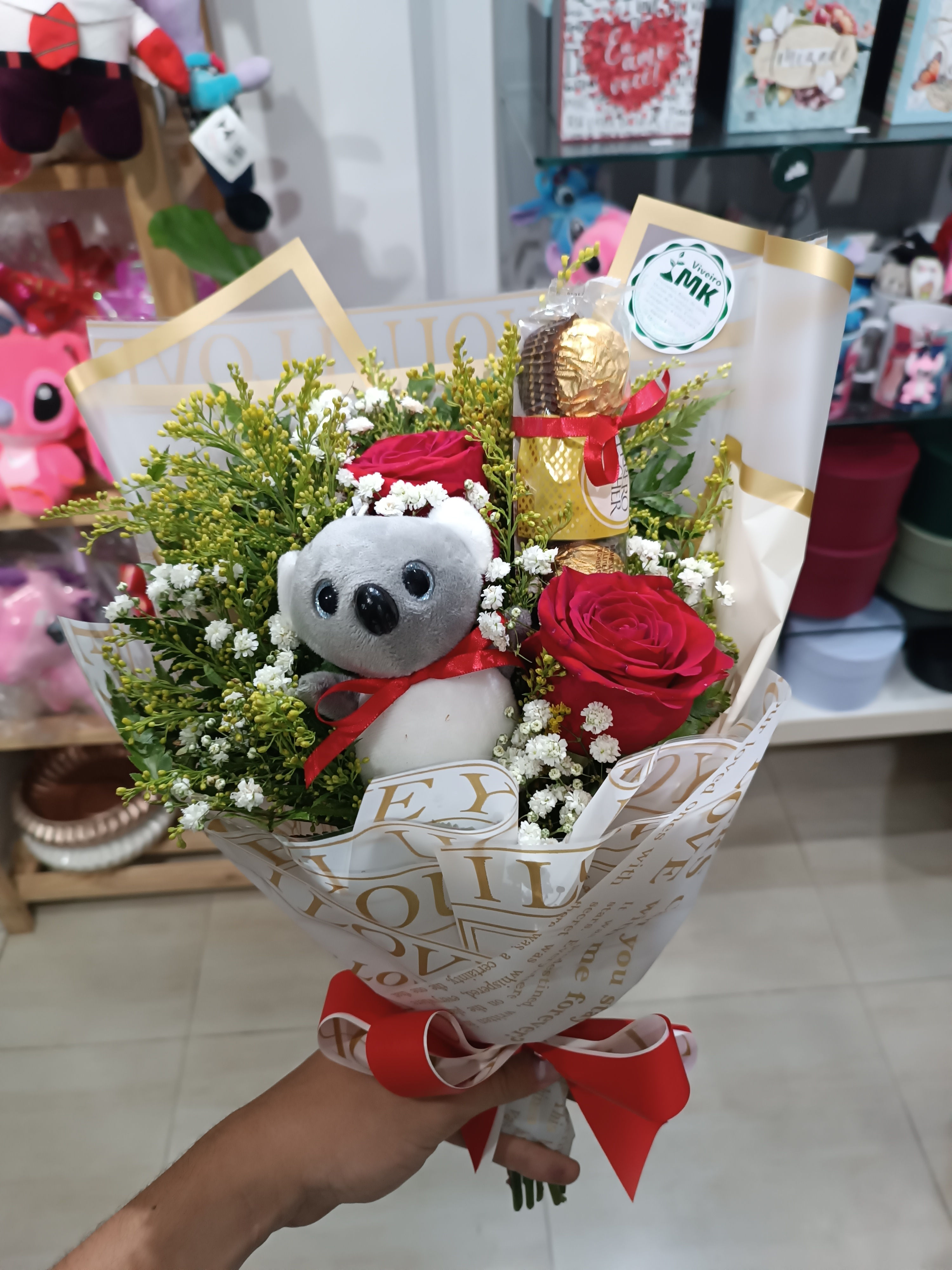 Buquê “Amor & Encanto com Chocolate”