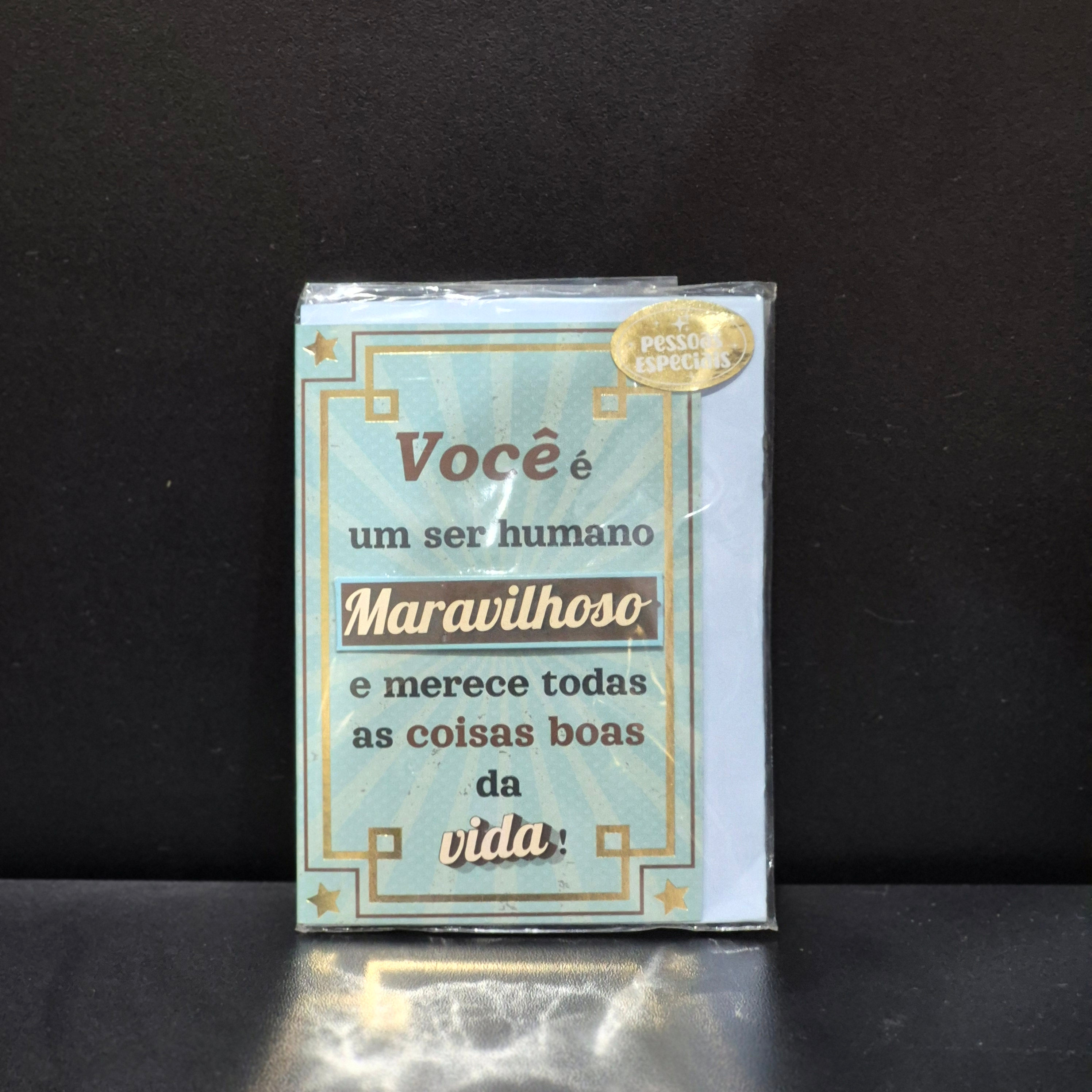 Cartão Especial Mensagem Carinho e Gratidão