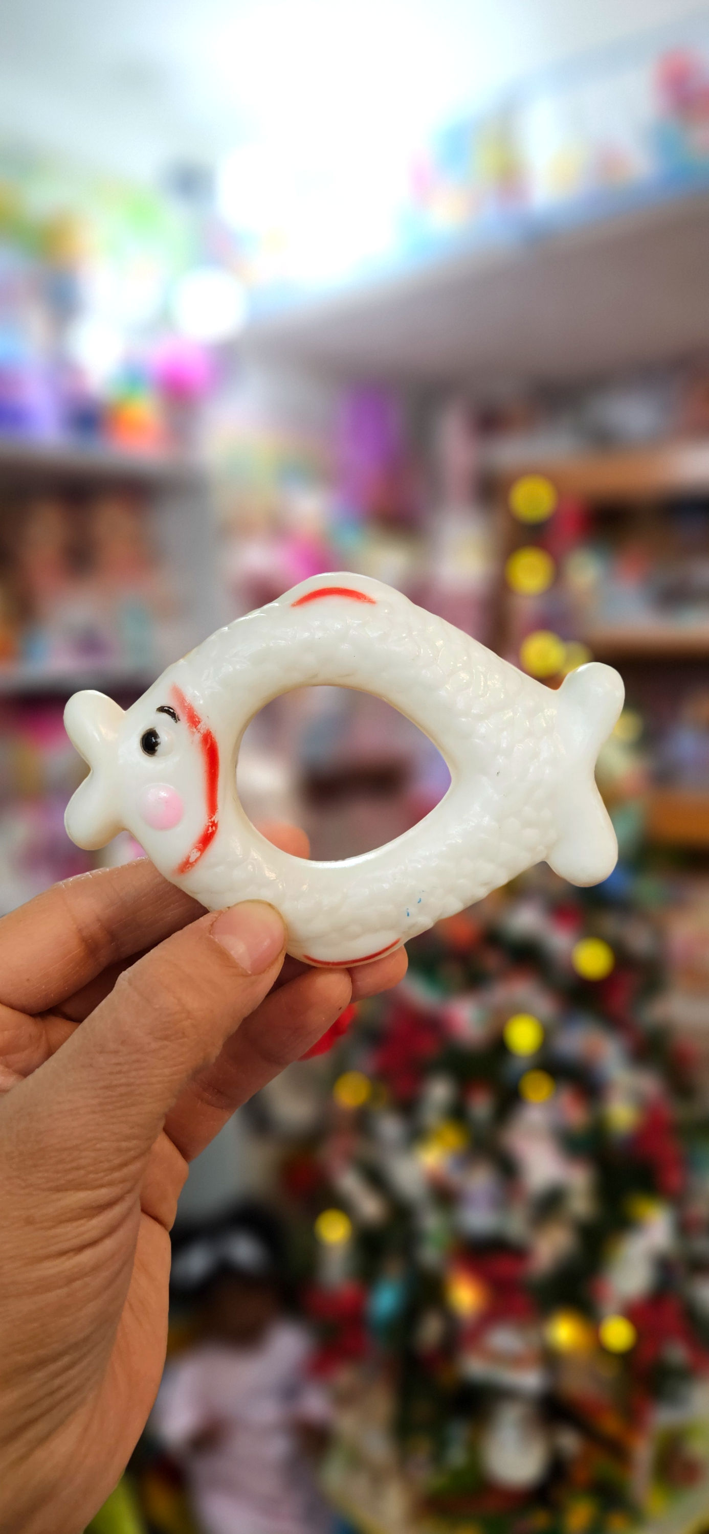 VINTAGE Fish Baby Rattle Toy