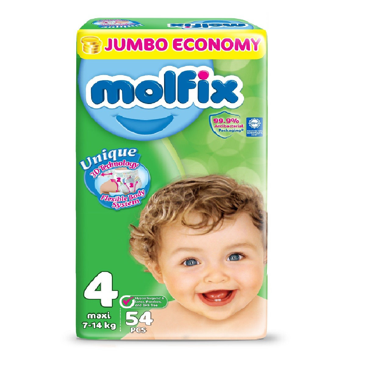 Molfix Diapers Jumbo Pack Maxi 54's