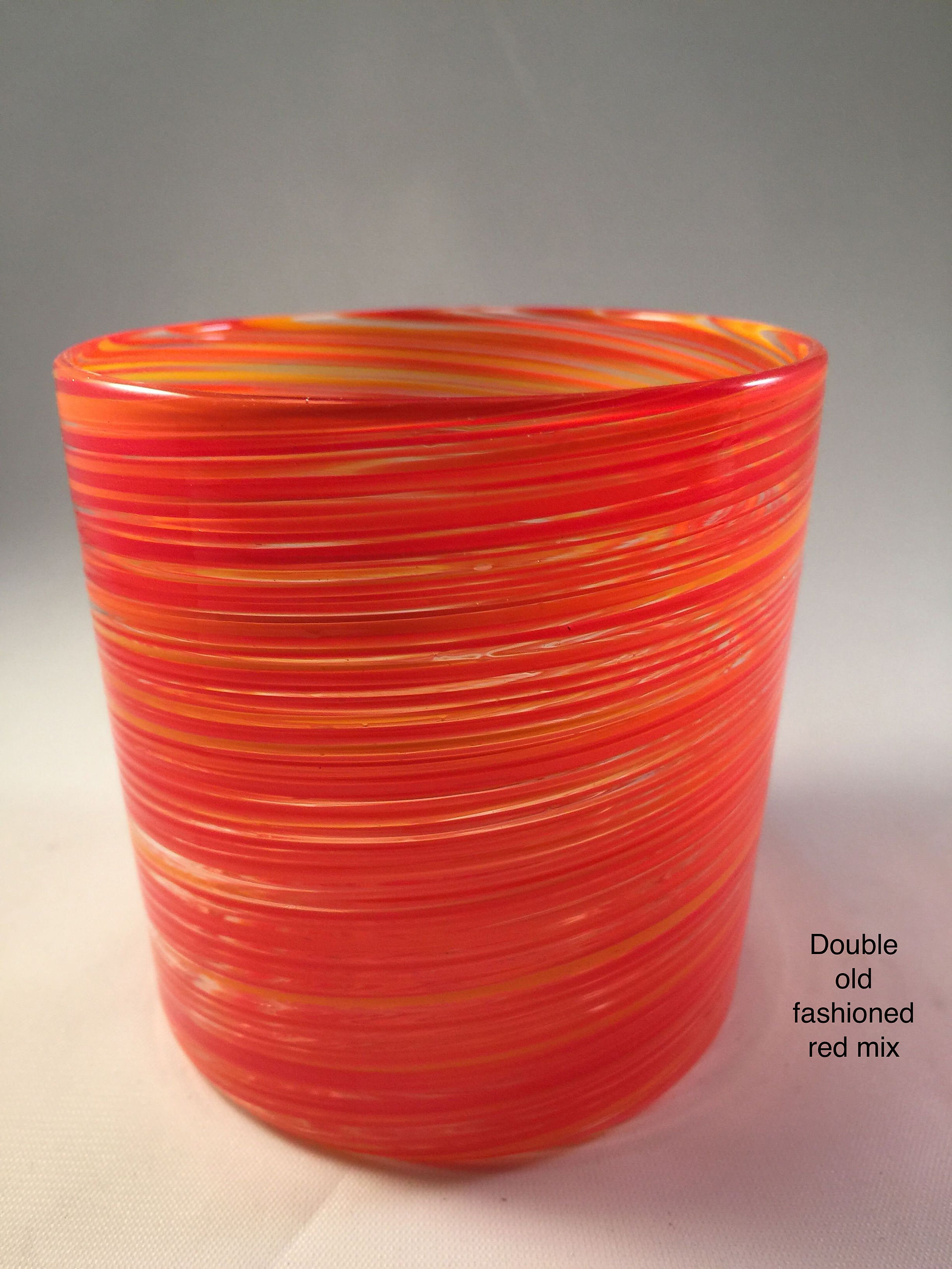 a twisted glass tumbler