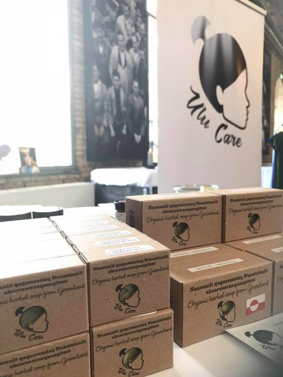 a wrapped soap display
