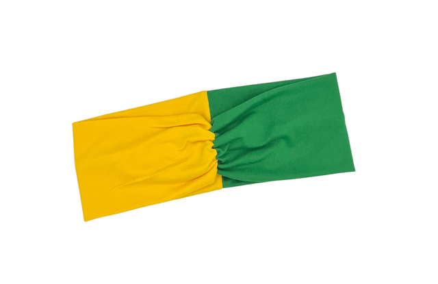 Thumbnail: Green/Yellow Knotted Headband, Boho Headband for Exercise/Yoga, Turban Headband