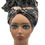 Thumbnail: Black Flowers Crossover Headband, Boho Headband, Workout Headband, Loc Wrap