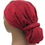 Thumbnail: Burgundy Crackled Cotton Lined Bouffant, Bonnet, Scrub Cap, Sleep Cap, Head