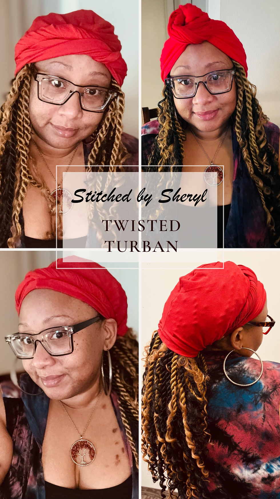 Thumbnail: Twisted Turban, Knotted Turban, Twisted Head Wrap, Loc Sock, Dreadlock Cap