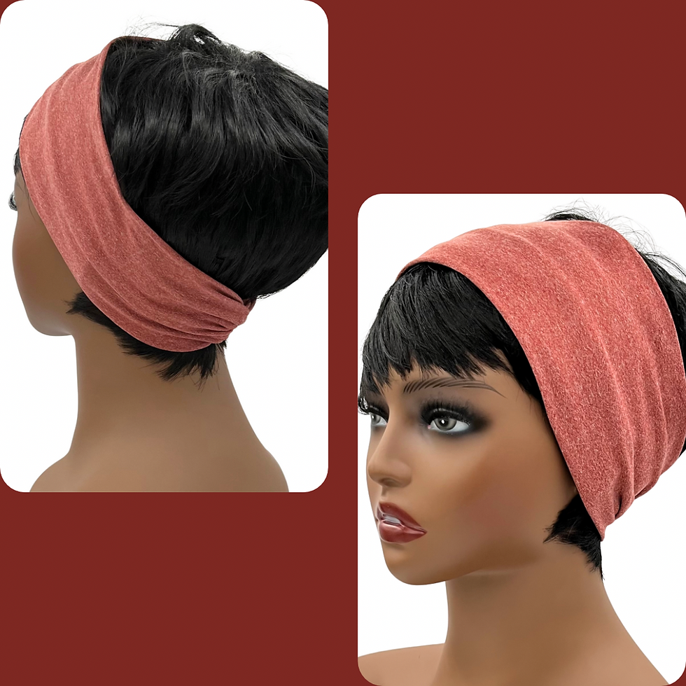 Thumbnail: Brick Knotted Headband, Boho Headband for Exercise & Yoga, Turban Headband