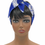 Thumbnail: Royal Blue X's and O's Self-Tie Headband, Motorcycle Headband, Head Tie