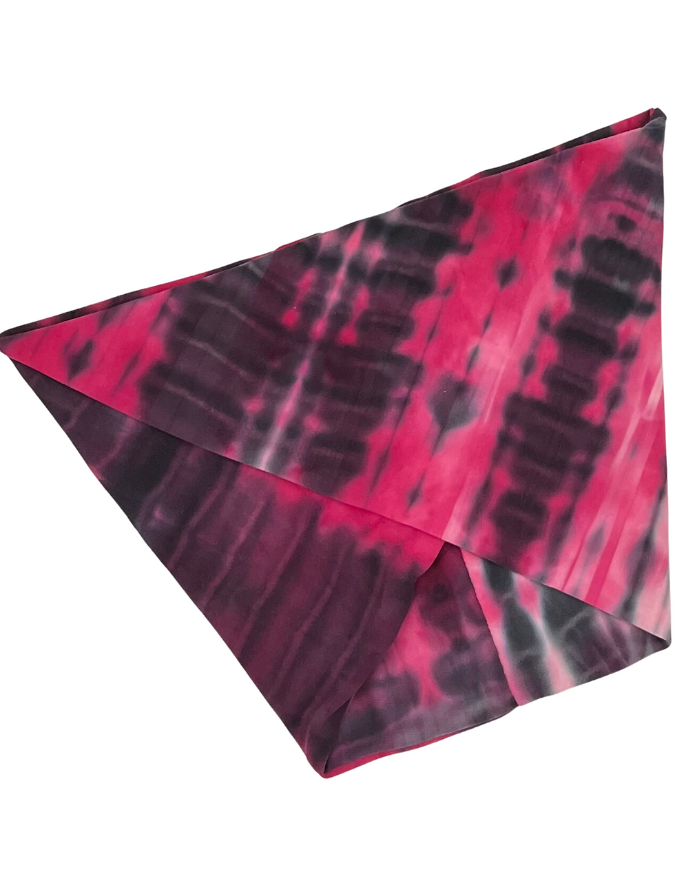 Thumbnail: Fuchsia Charcoal Tie-Dye Wide Pull-on Crossover Headband, Boho Headband