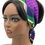 Thumbnail: Blue/Green African Print Self-Tie Headband, Motorcycle Headband, Head Tie, Scarf