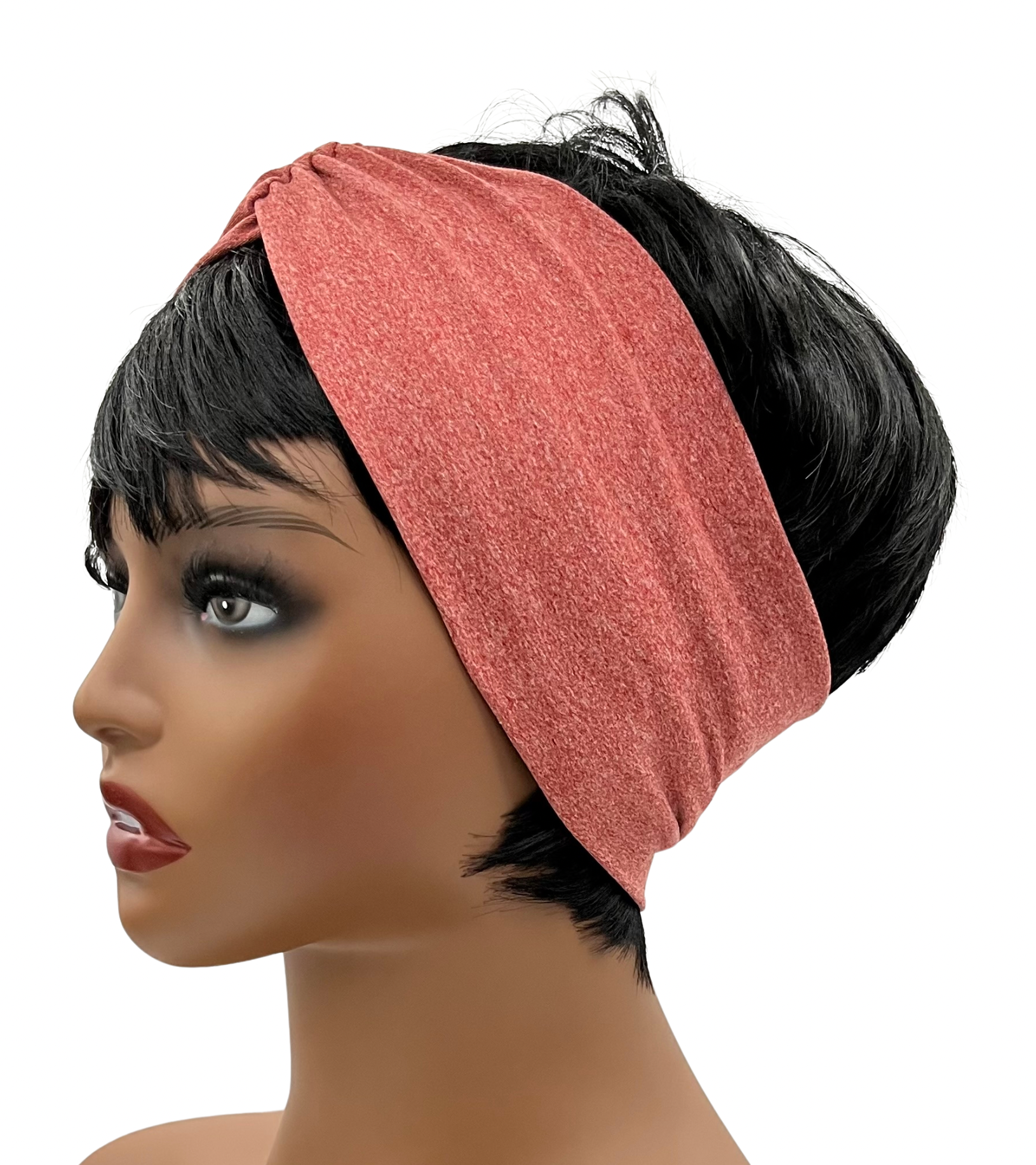 Brick Knotted Headband, Boho Headband for Exercise & Yoga, Turban Headband