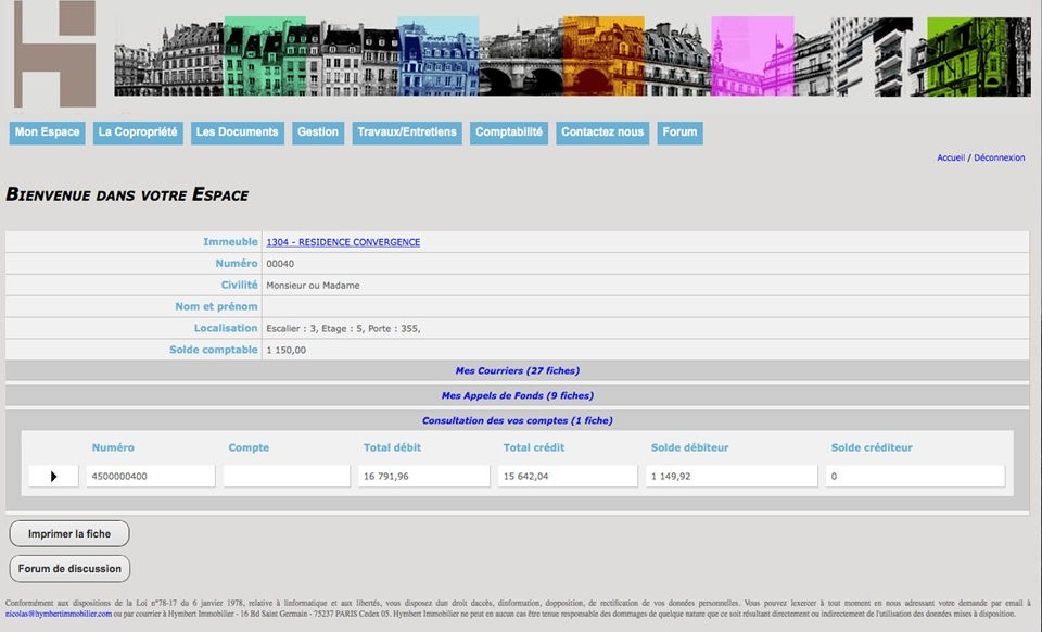 Espace conseil syndical — écran 2