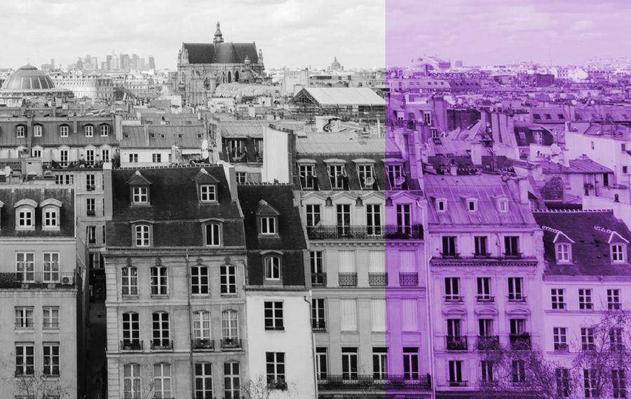 Rue d’immeubles anciens à Paris