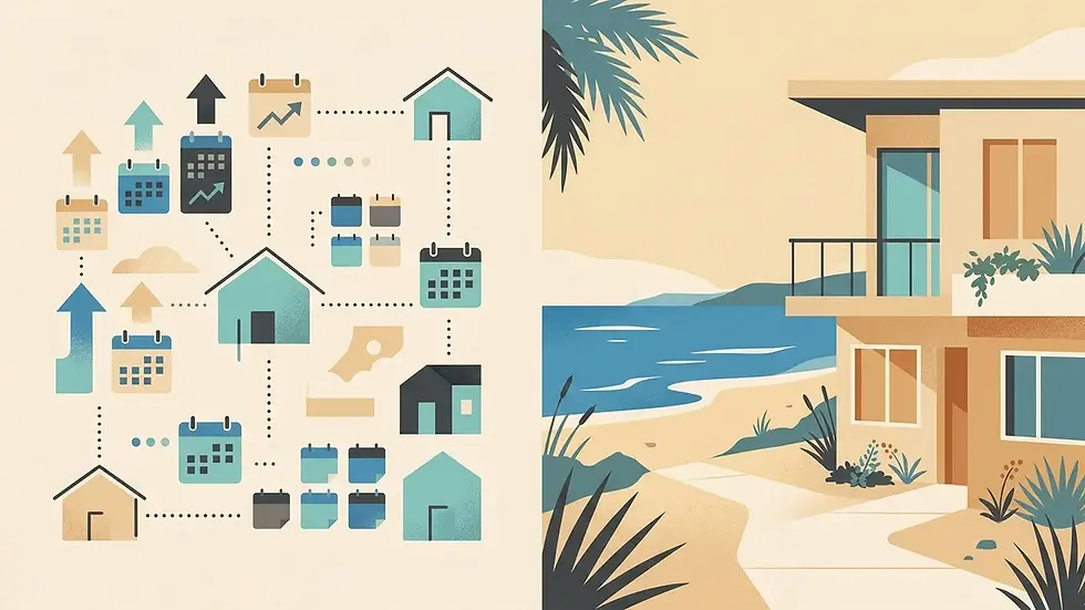 Dynamic pricing for vacation rentals dashboard showing real-time rate adjustments