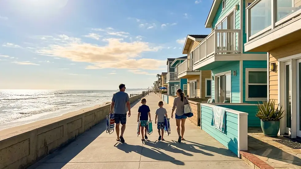 South Mission Beach boardwalk vacation rental homes with ocean access in San Diego