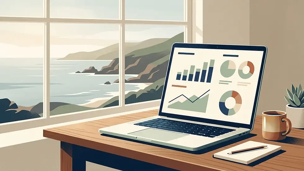 Vacation rental income potential Encinitas dashboard showing revenue and occupancy data