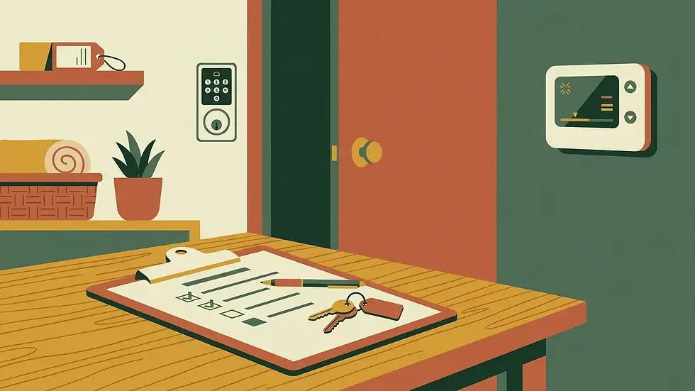 final walk-through step in a vacation rental turnover checklist