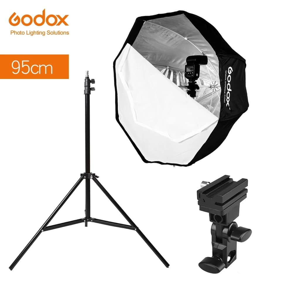 Godox 95cm octagon umbrella softbox Light stand umbrella Hot shoe bracket kit