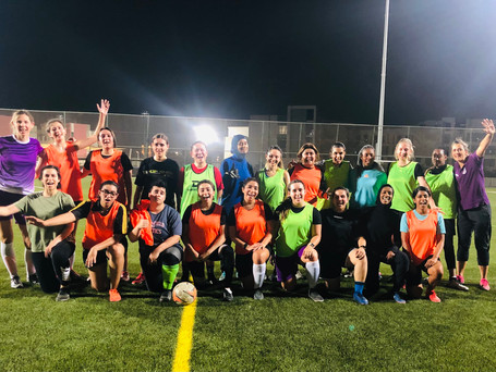 All united by the same passion for football in a female only environment @ Dwight School Dubai