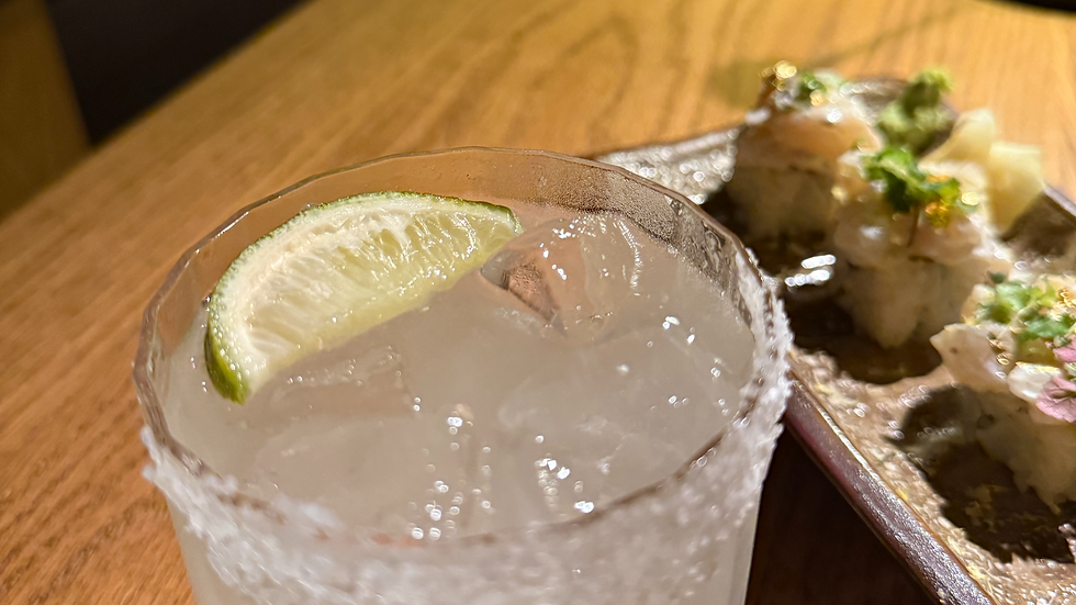 Signature cocktail paired with Japanese cuisine at Yamashiro Miami