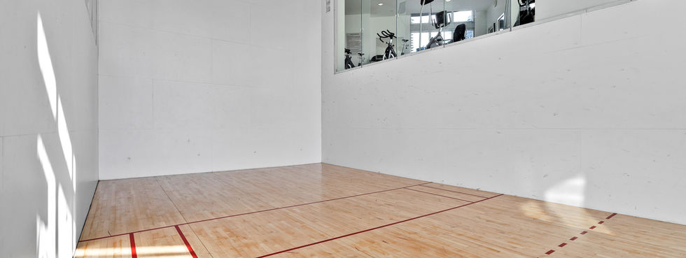 Wind Brickell racquetball court side view natural light