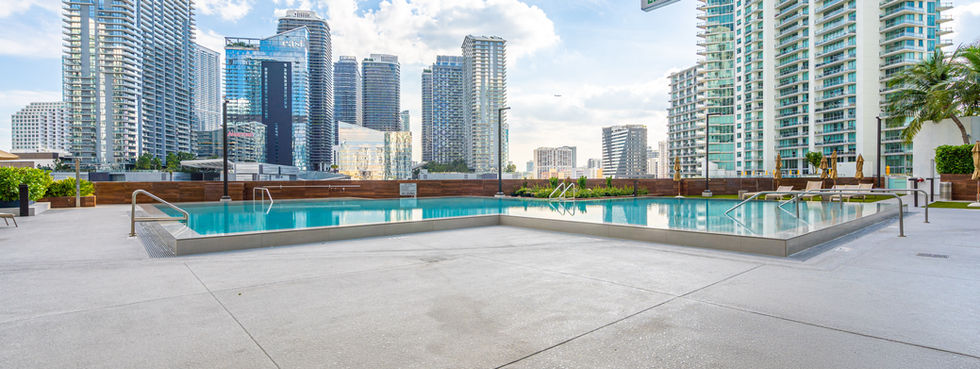 Wind Brickell rooftop pool panoramic Brickell skyline views