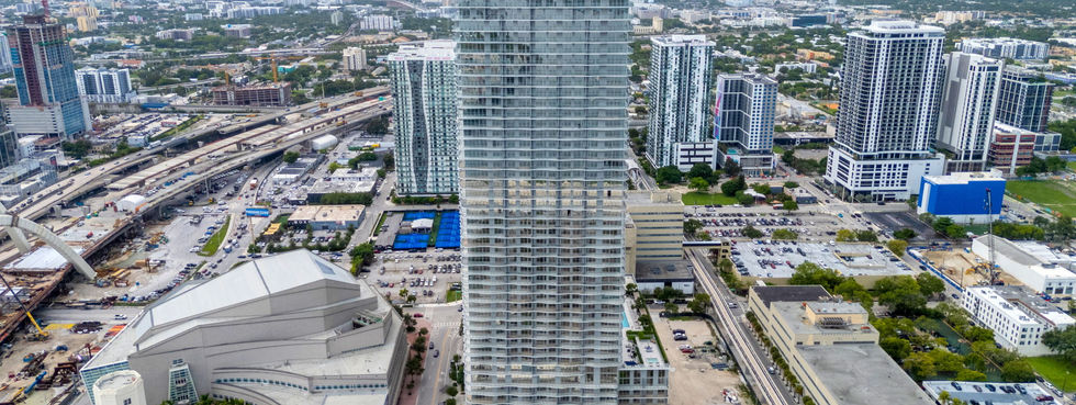 Aerial View of the Building at Casa Bella Residences, 1400 Biscayne Blvd, Miami