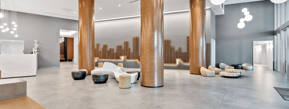 Wind Brickell lobby social lounge modern design high ceilings