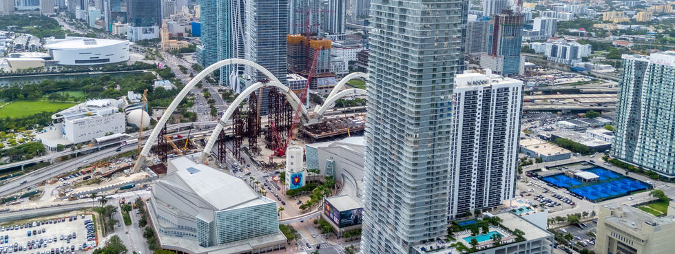 Aerial View with Arsht Center at Casa Bella Residences, 1400 Biscayne Blvd, Miami