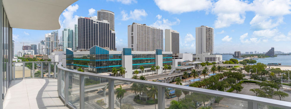 Balcony with Skyline View at Casa Bella Residences 706, 1400 Biscayne Blvd, Miami