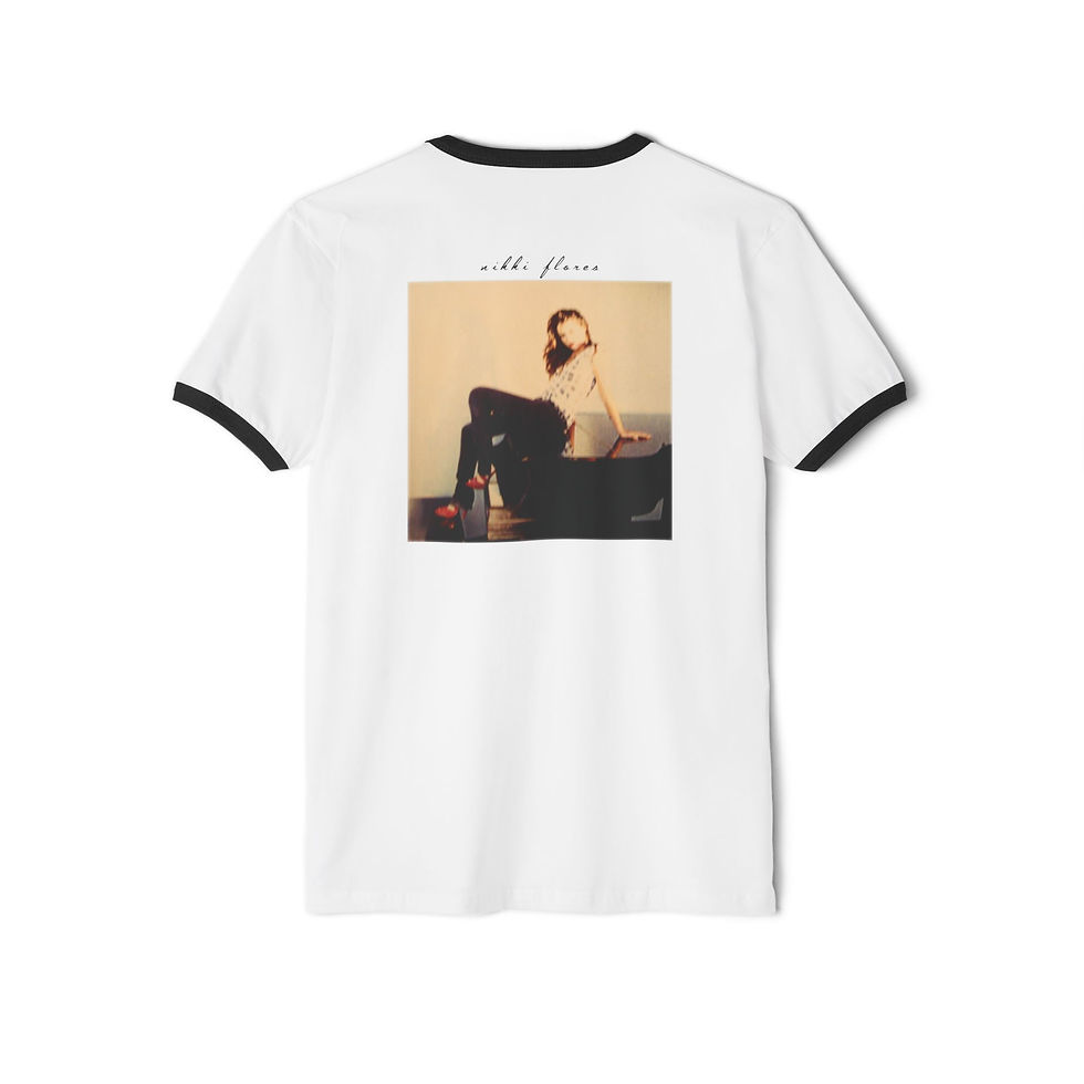 Thumbnail: LET IT SLIDE Lyric - Unisex Cotton Ringer T-Shirt by Nikki Flores