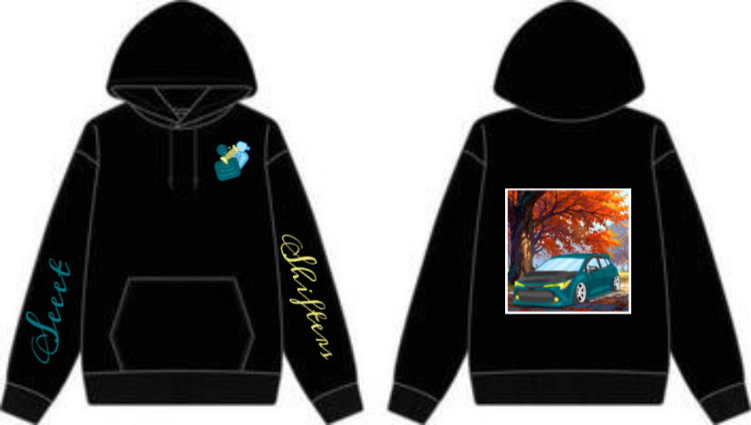 Teal Toyota Corolla GR Hatchback Hoodie
