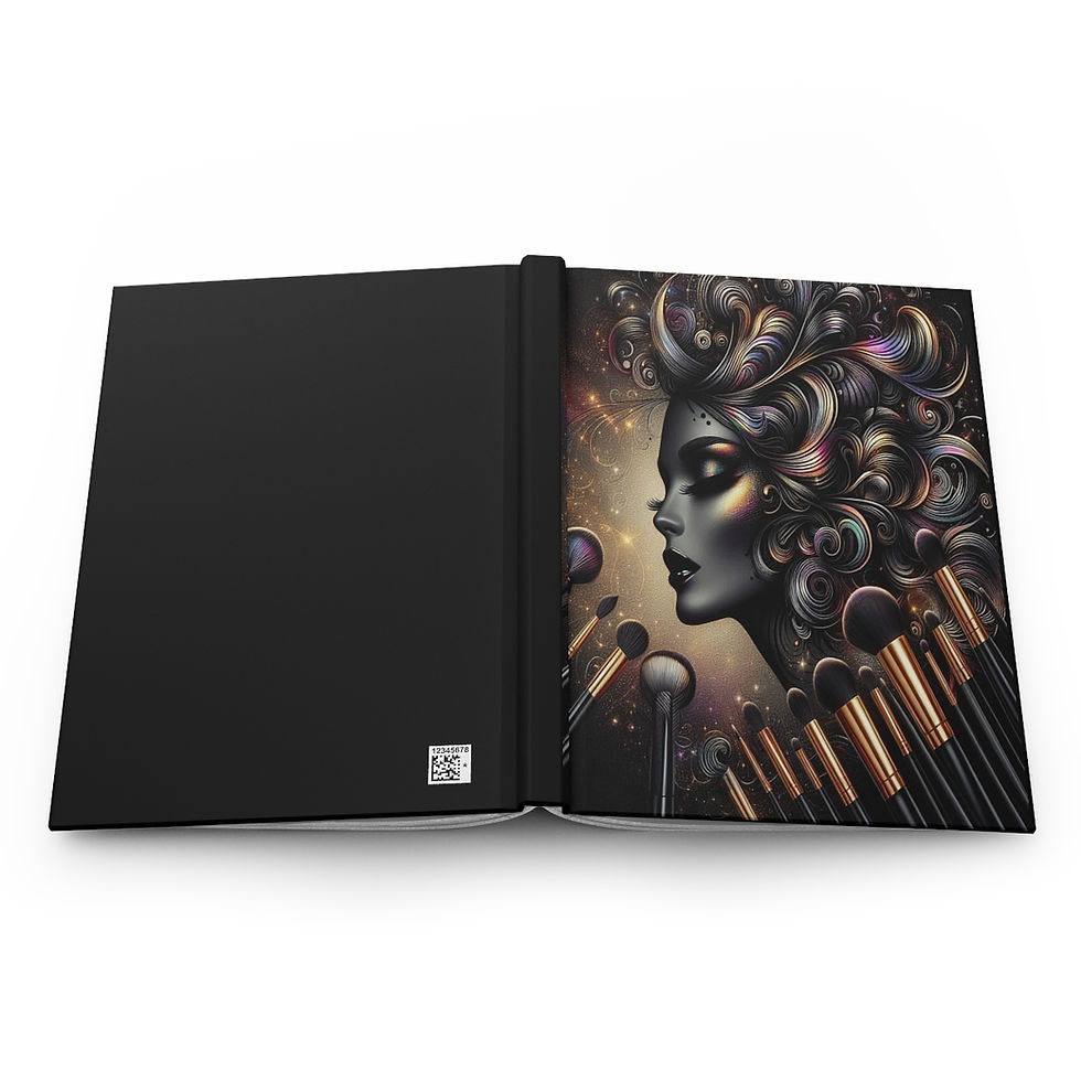 Thumbnail: Black and Gold Makeup Artist Hardcover Journal Matte