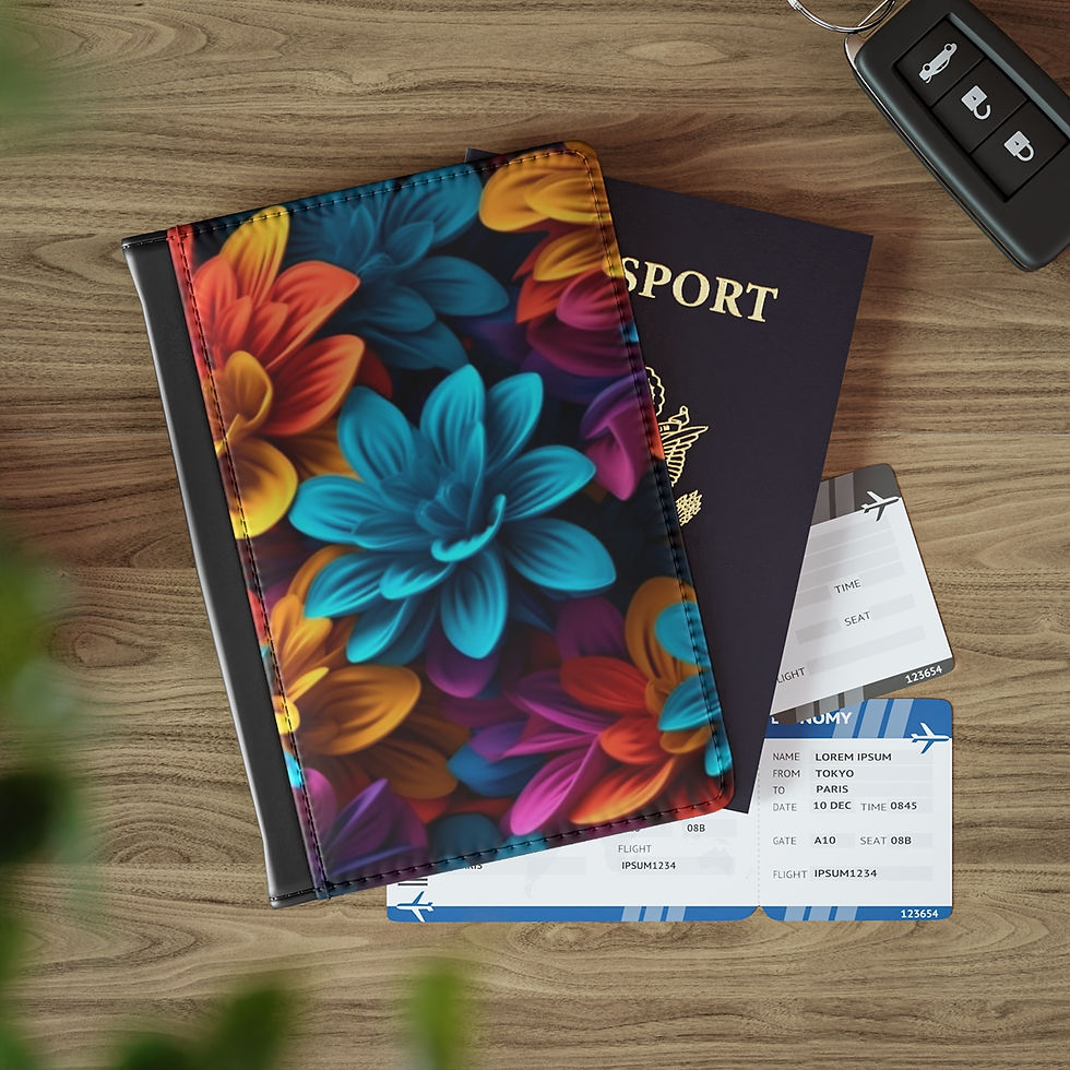 Thumbnail: Bright Flowered Passport Cover
