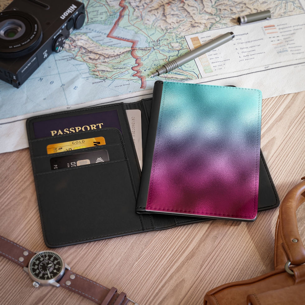 Thumbnail: Blue and Purple Passport Cover