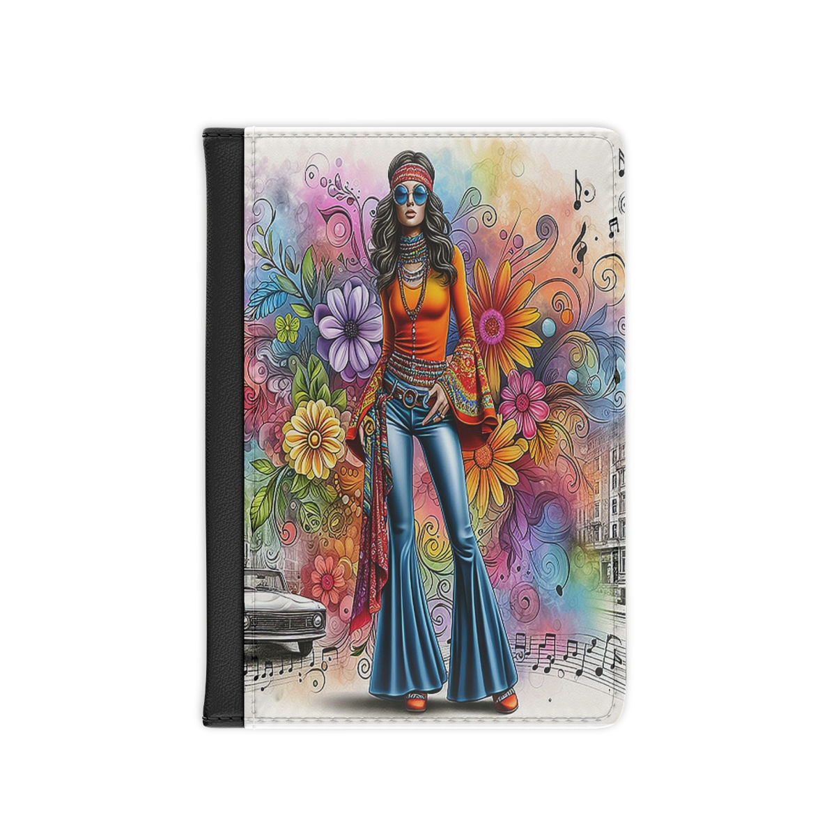 70's Lady in Orange Shirt Passport Cover