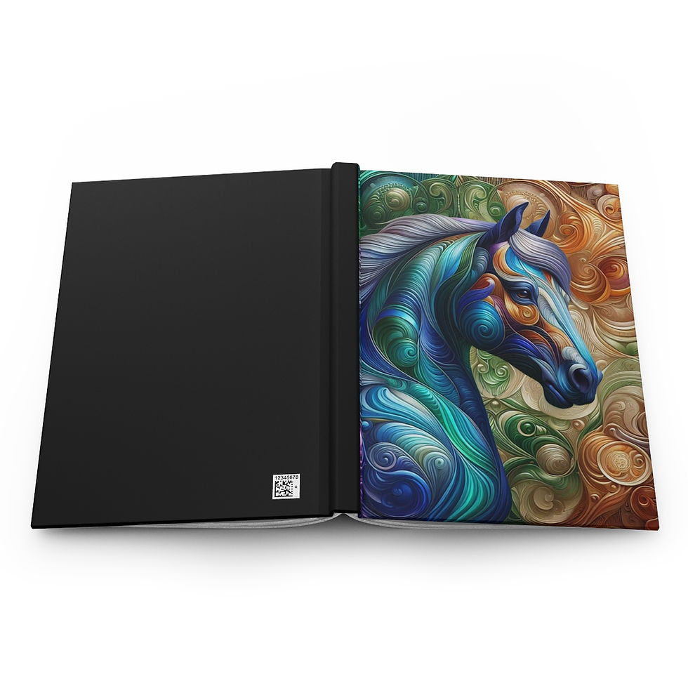 Thumbnail: Horse with Purple Mane Hardcover Journal Matte