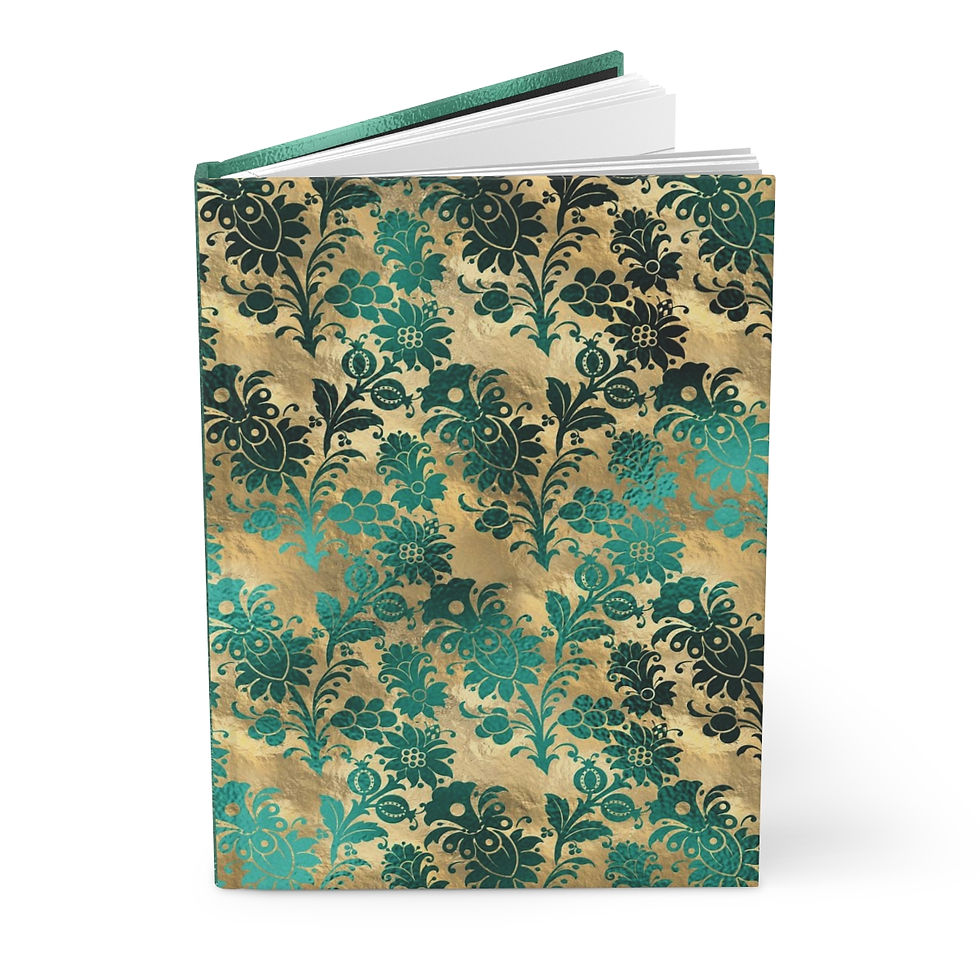 Thumbnail: Teal and Gold Hardcover Journal Matte