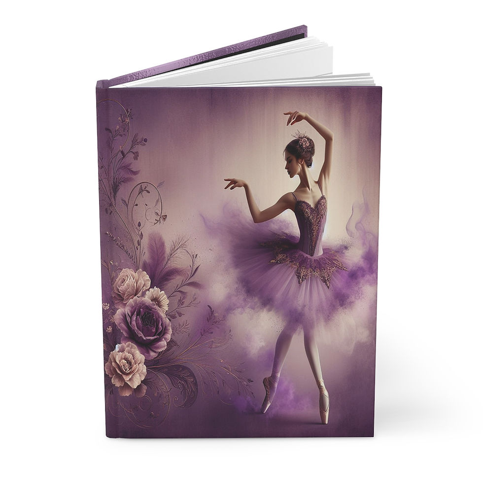 Thumbnail: Purple Ballerina Hardcover Journal Matte