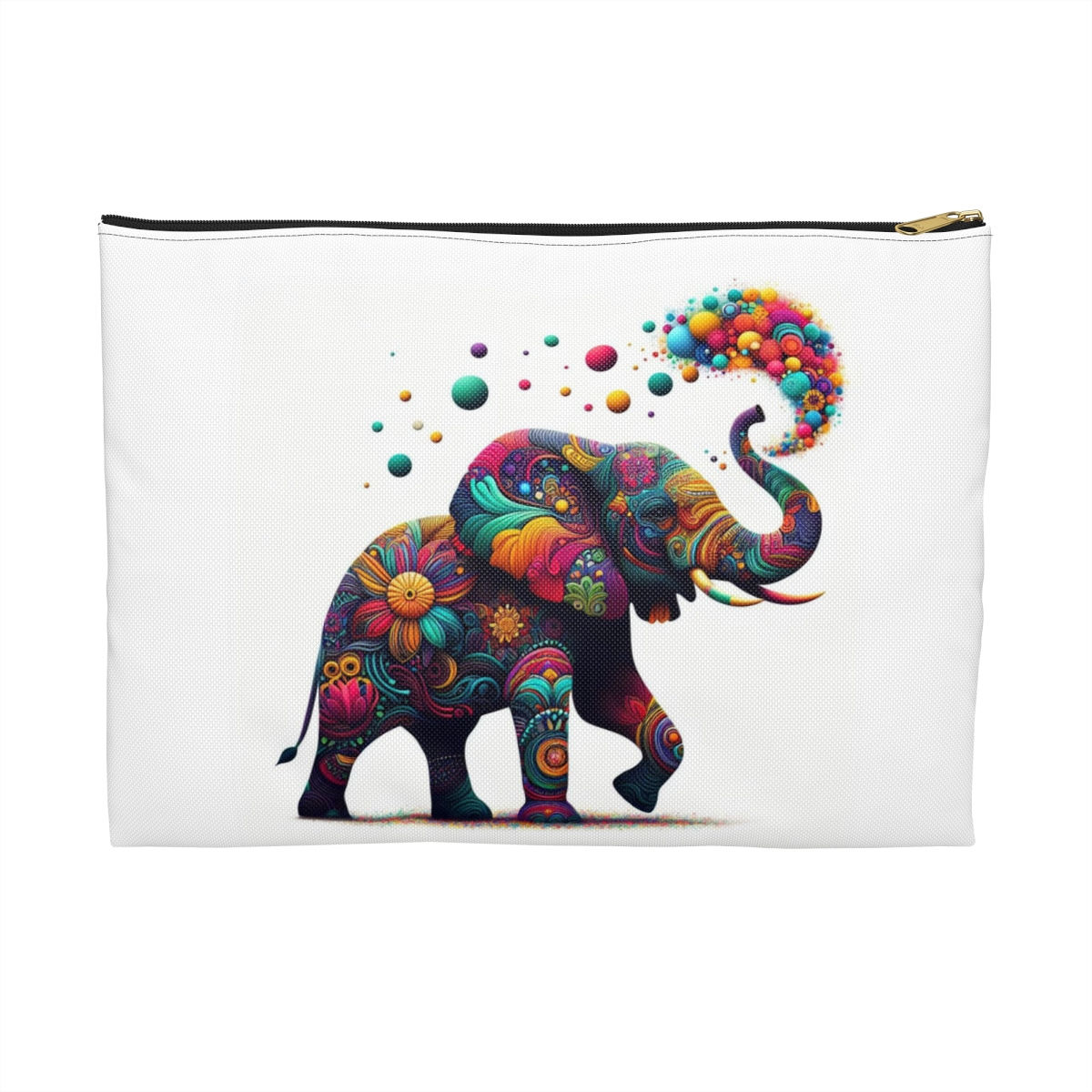 Colorful Elephant Accessory Pouch