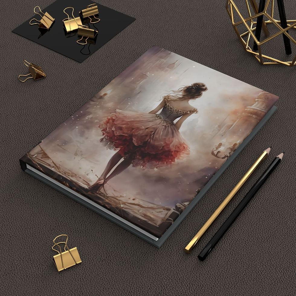 Thumbnail: Red Ballerina II Hardcover Journal Matte