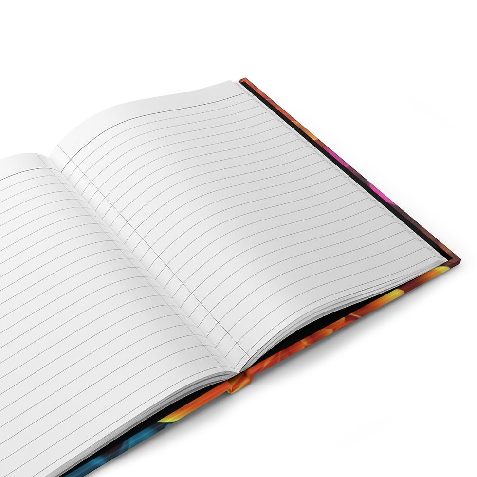 Thumbnail: Blue and Orange Flower Hardcover Journal Matte