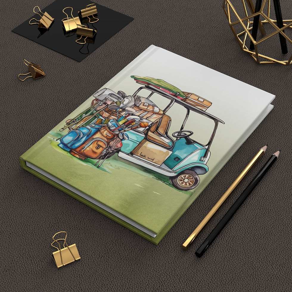Thumbnail: Golf Cart Hardcover Journal Matte