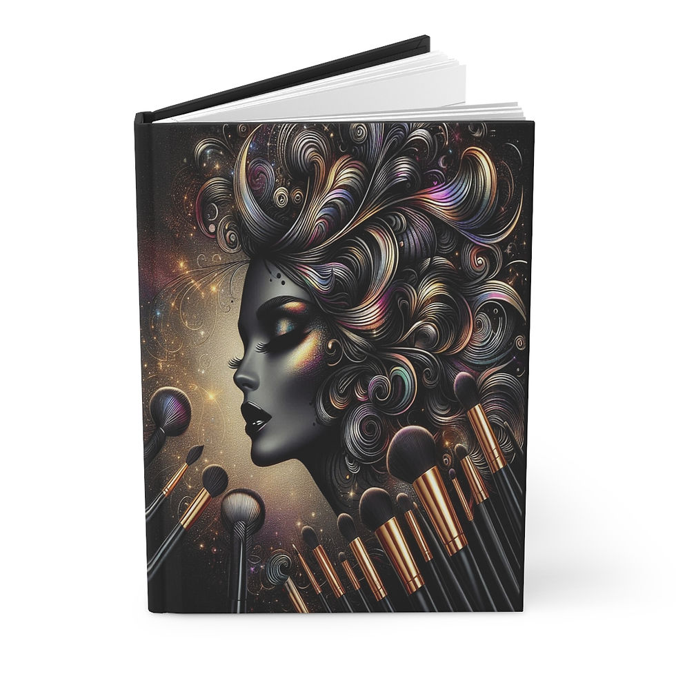 Thumbnail: Black and Gold Makeup Artist Hardcover Journal Matte