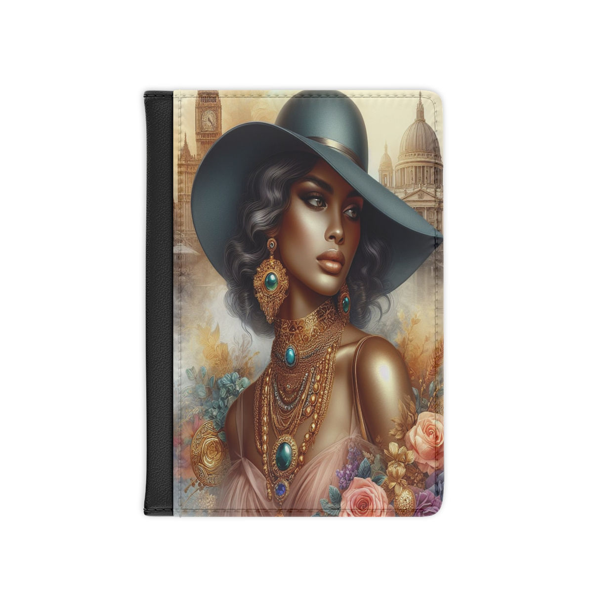 Lady with Teal Hat Passport Cover