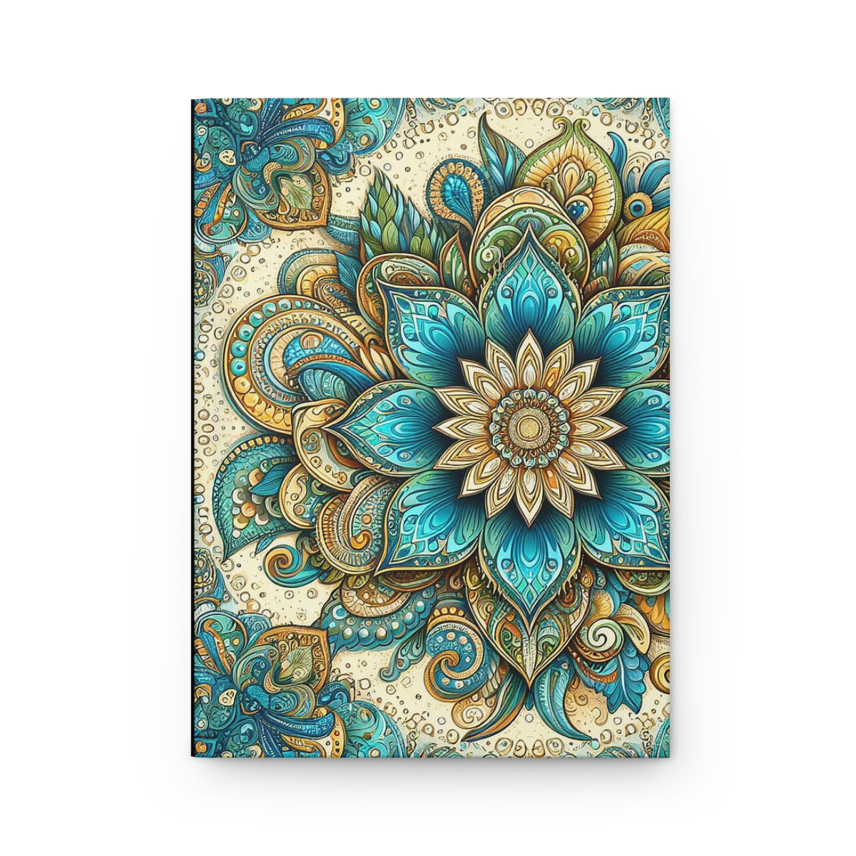 Teal Flower Hardcover Journal Matte