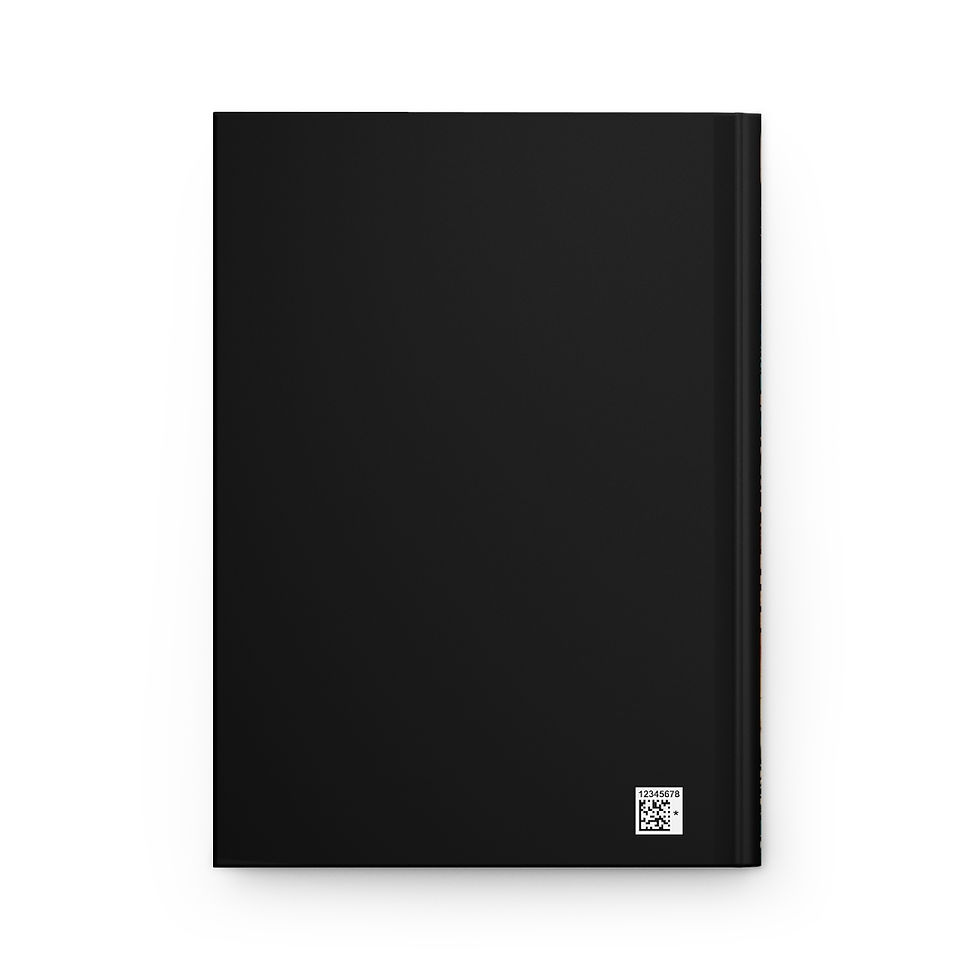 Thumbnail: Orange and Turquoise Abstract Hardcover Journal Matte